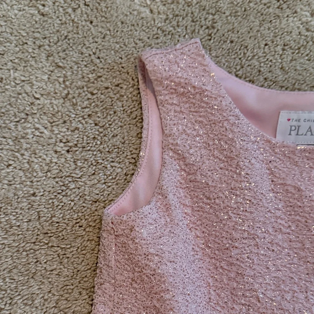 The Children's Place Pink Sparkle Dress. 5T. Hardly wore. Pink and gold